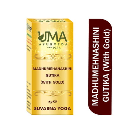 Uma Ayurveda Madhumehnashini Gutika (With Gold) Ayurvedic Tablets 10 Tab