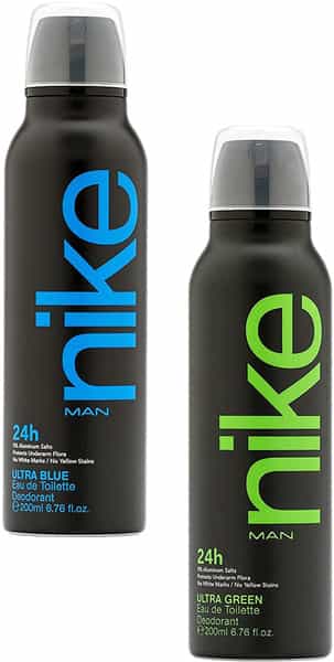 Nike Ultra Blue/Ultra Green Man Deodorant Pack Of 2 (200Ml Each)