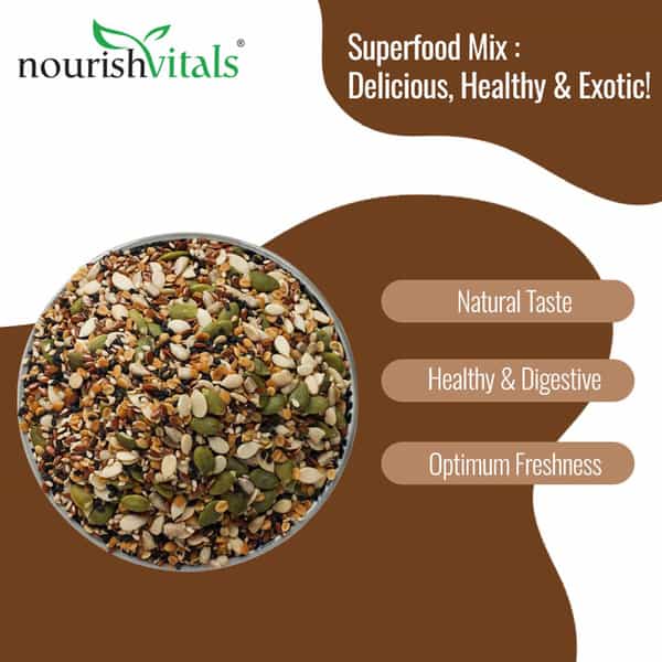 Nourishvitals Super Seeds Mix 7 In 1 Delicious Seeds 200G (Pack Of 2)