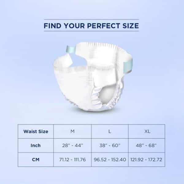 Friends Premium Adult Diapers - Xl | Waist Size: 121.92 - 172.72 Cm | 48 - 68 Inch - 10 Count