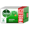 Dettol Original Germ Protection Bathing Soap Bar | 125Gm + 20% Extra Free | Pack Of 4