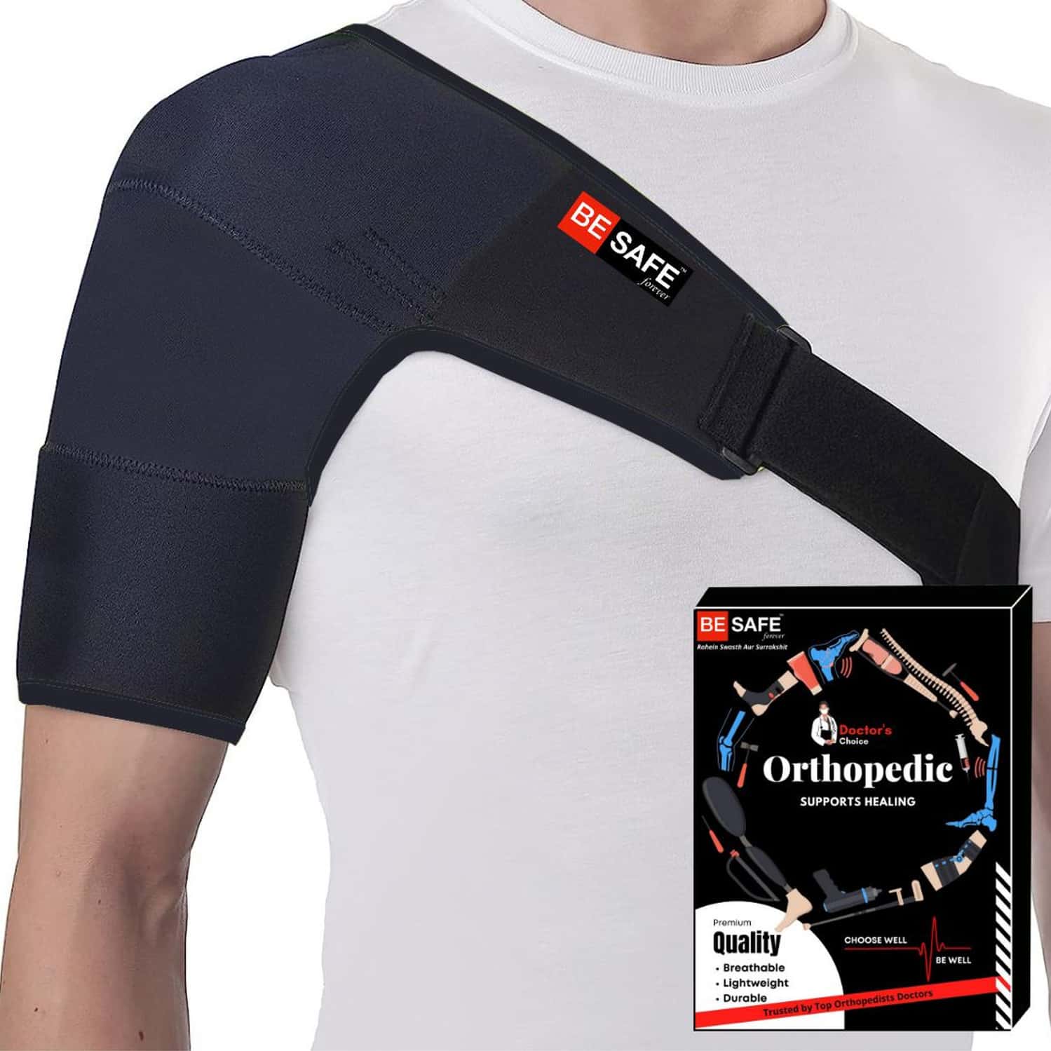 Besafe Forever Shoulder Sling Support Wrap Black