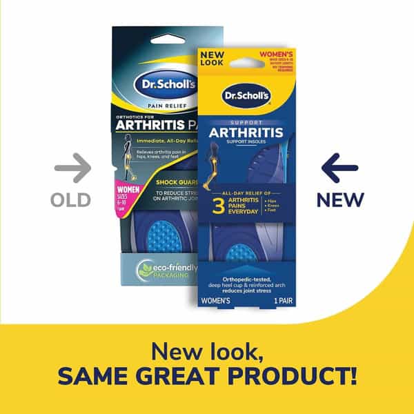 Dr. Scholl Pain Relief Orthotics For Arthritis Pain For Women | 1 Pair | Size 6-10