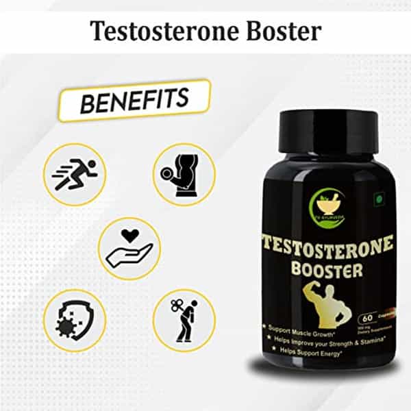 Fij Ayurveda Testosterone Booster Capsule - 500Mg 60 Capsules (Pack Of 2)