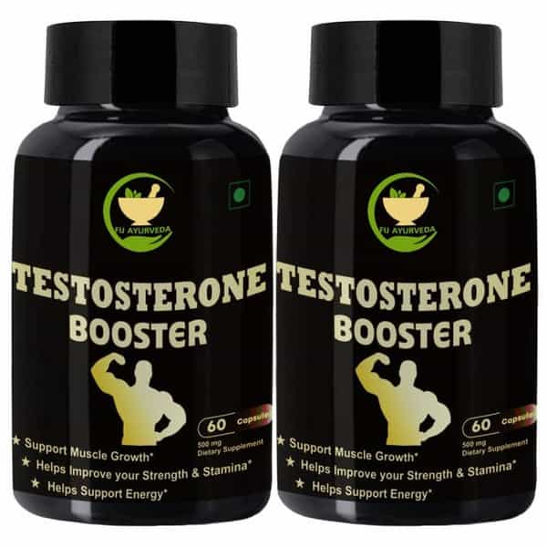 Fij Ayurveda Testosterone Booster Capsule - 500Mg 60 Capsules (Pack Of 2)