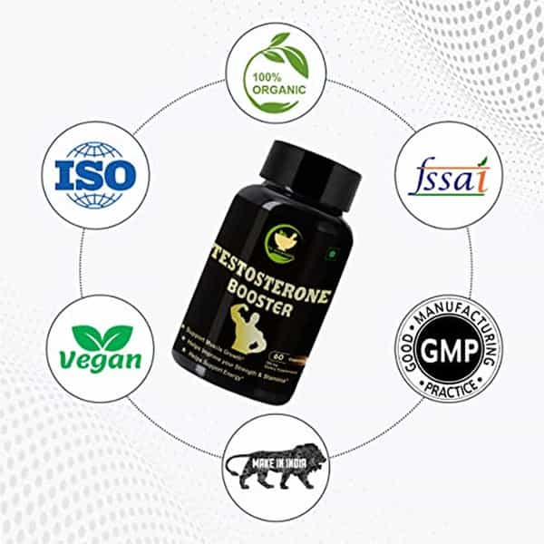 Fij Ayurveda Testosterone Booster Capsule - 500Mg 60 Capsules (Pack Of 2)