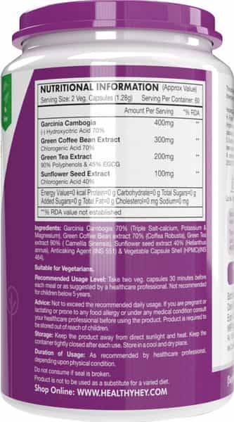 Healthyhey Keto Pro-Burner - Support Healthy Weight Loss - 120 Veg Capsules