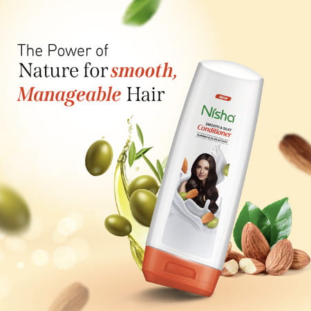 Nisha Shampoo And Conditioner Combo Pack 180ml | Almond & Olive Actives Shampoo Conditioner