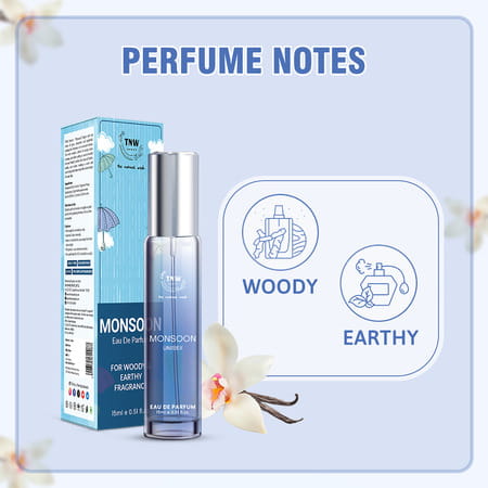 Tnw The Natural Wash Monsoon Eau De Parfum | Woody Earthy Unisex Fragrance 15 Ml