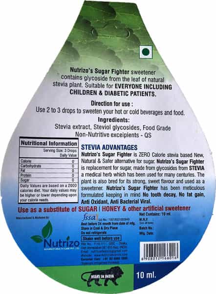 Sugar Fighter Stevia Jar - 100Gm Powder Jar (Combo Of 3) - Get 10Ml Stevia Liquid Free