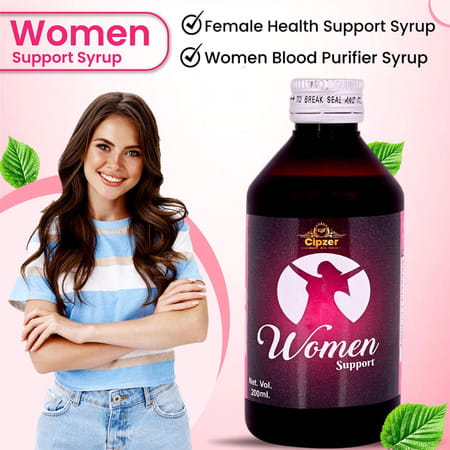 Cipzer Women Support Syrup 100 Ml Ayurvedic Formula For Uterine Health | Supports Irregular Periods