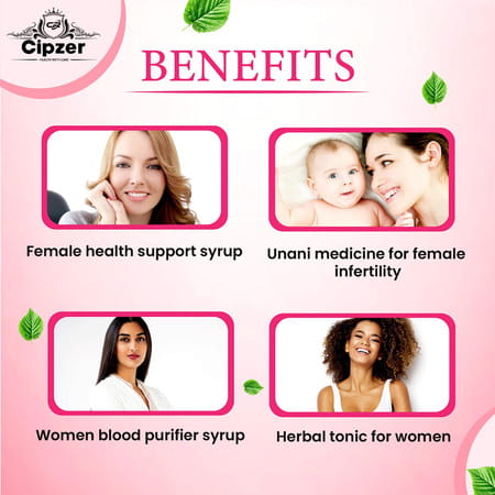 Cipzer Women Support Syrup 100 Ml Ayurvedic Formula For Uterine Health | Supports Irregular Periods
