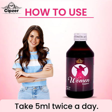 Cipzer Women Support Syrup 100 Ml Ayurvedic Formula For Uterine Health | Supports Irregular Periods