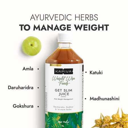 Kapiva Get Slim Juice (2l)|Healthy Weight Management With 12 Ayurvedic Herbs - Super Saver Pack Of 2