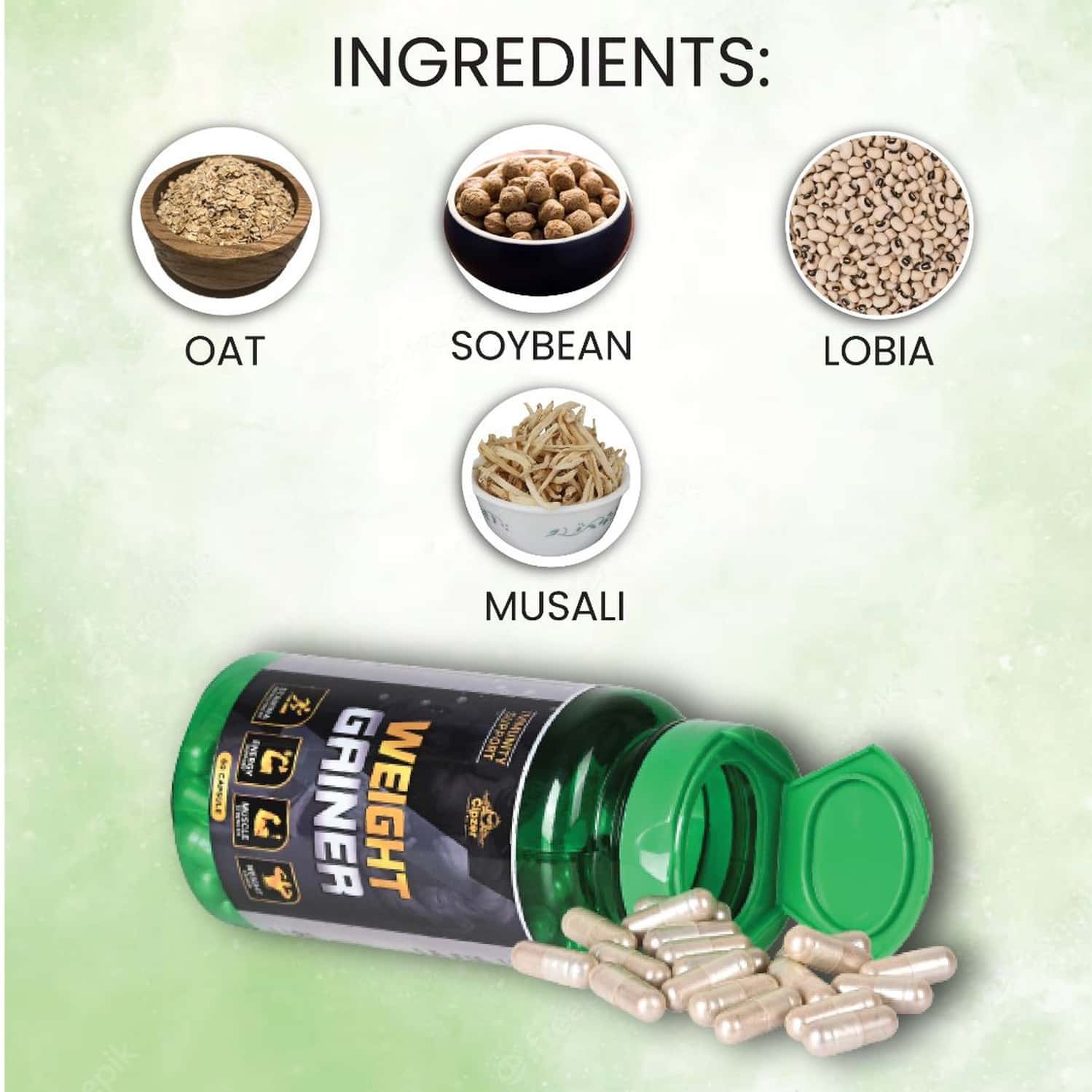 Buy CIPZER WEIGHT GAINER CAPSULEHELPS TO BUILD MUSCLE MASS & GAIN BODY