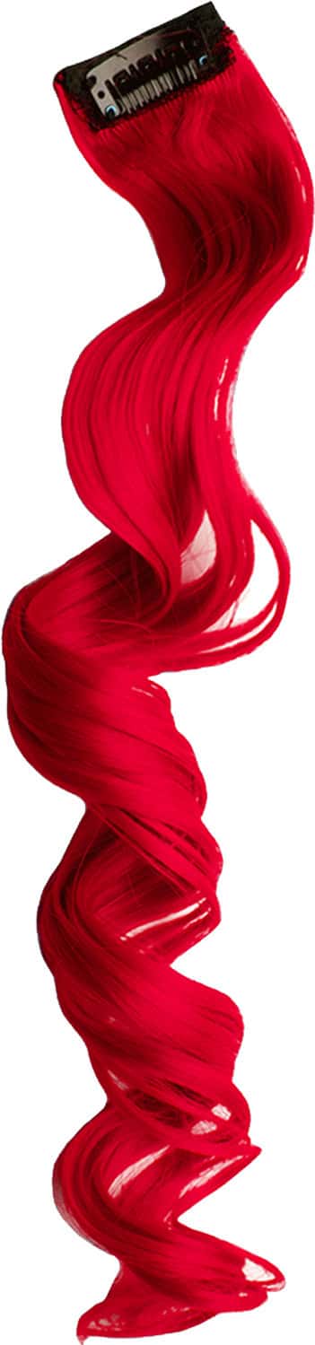 Streak Street Scarlet Red Curly Clip-On Strands