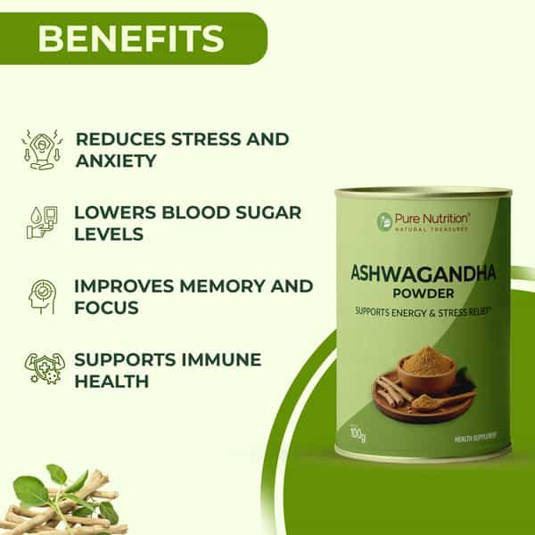 Pure Nutrition Ashwagandha Powder 100Gm