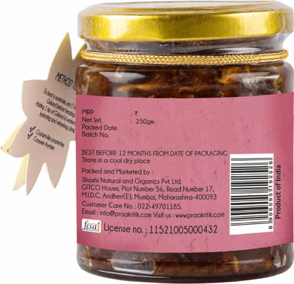 Praakritik Natural Mishri Artisan Gulkand 250 G