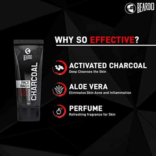Beardo Activated Charcoal Face Wash And Beardo Ultraglow Face Lotion Combo