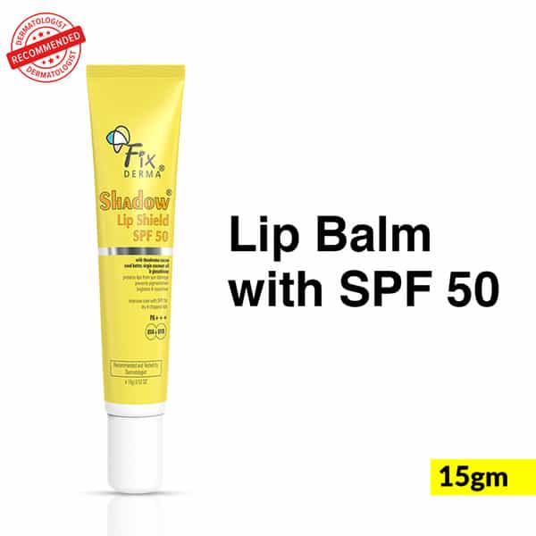 Fixderma Shadow Spf 50 Pa+++ Uva Uvb Lip Shield Sunscreen With Coconut Oil - 15 G