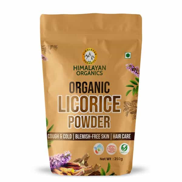 Himalayan Organics Licorice Powder | Cough & Cold Blemish-Free Skin & Hair Care | Packet | 250 Gm