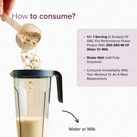 Gnc Pro Performance Power Protein | 30g Protein | 2.2g L-Glutamine | Double Rich Chocolate | 2 Lbs