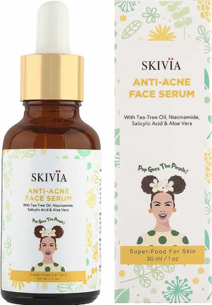 Skivia Anti-Acne Face Serum With Niacinamide & Tea Tree Oil - 30Ml|Combats Acne
