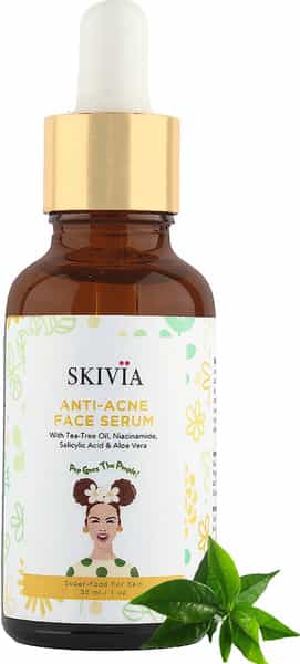 Skivia Anti-Acne Face Serum With Niacinamide & Tea Tree Oil - 30Ml|Combats Acne