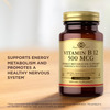 Solgar Vitamin B12 500 Mcg - 100 Tablets - Vegan | Gluten Free | Dairy Free | Kosher - 100 Servings
