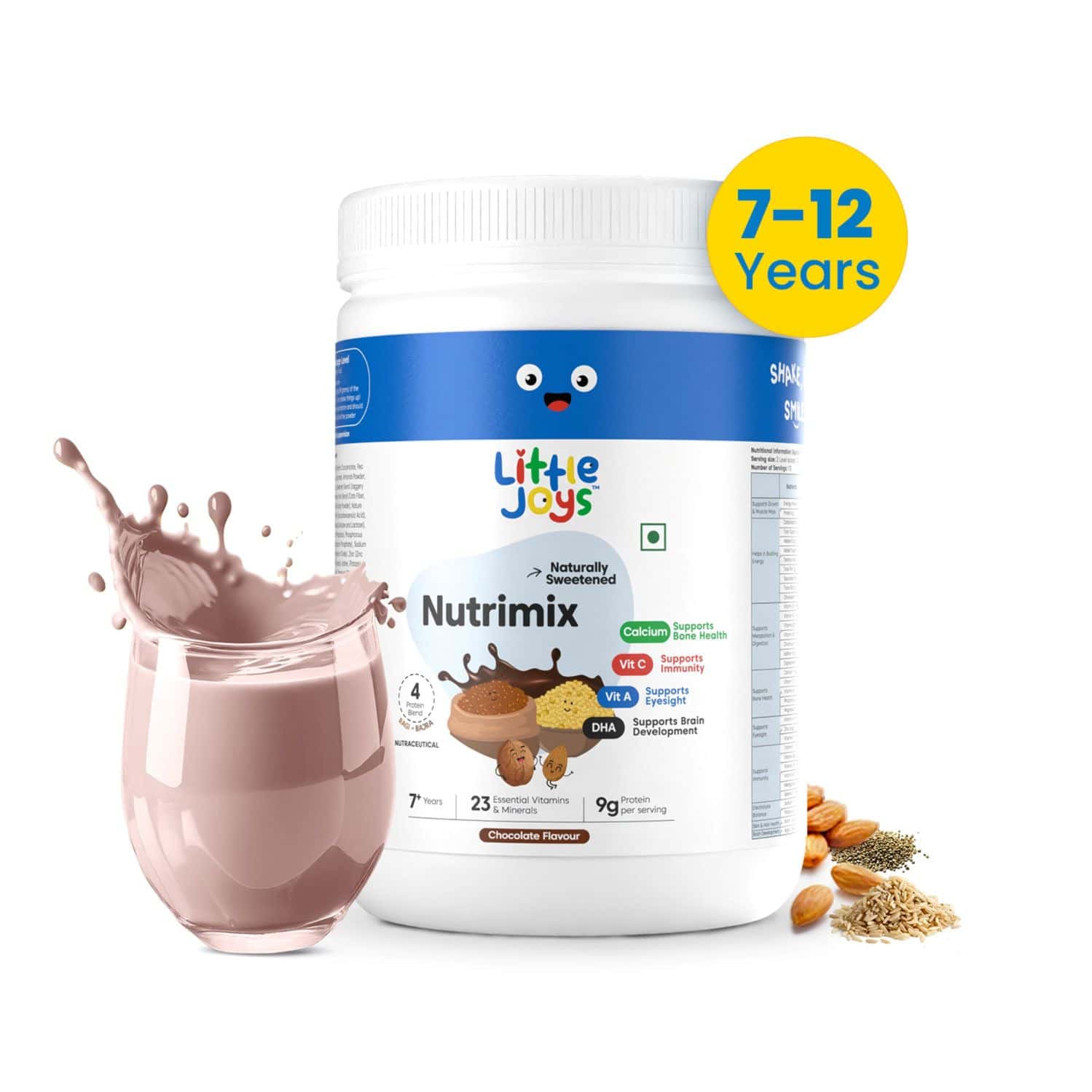 Little Joys Nutrimix Nutrition Drink For Kids (7-12 Years) Chocolate Flavor | 350g