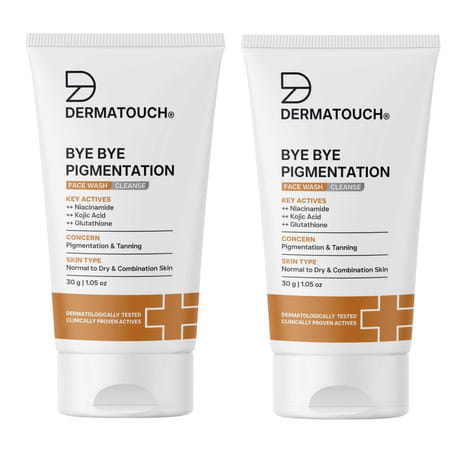 Dermatouch Bye Bye Pigmentation Face Wash - 30g Pack Of 2