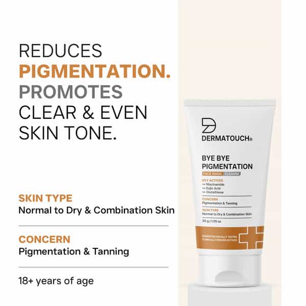Dermatouch Bye Bye Pigmentation Face Wash - 30G Pack Of 2
