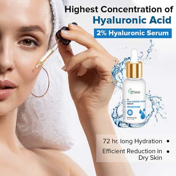 Cgg Cosmetics 2% Hyaluronic Acid Serum- Glow & Wrinkles For Normal To Dry Skin - 30Ml