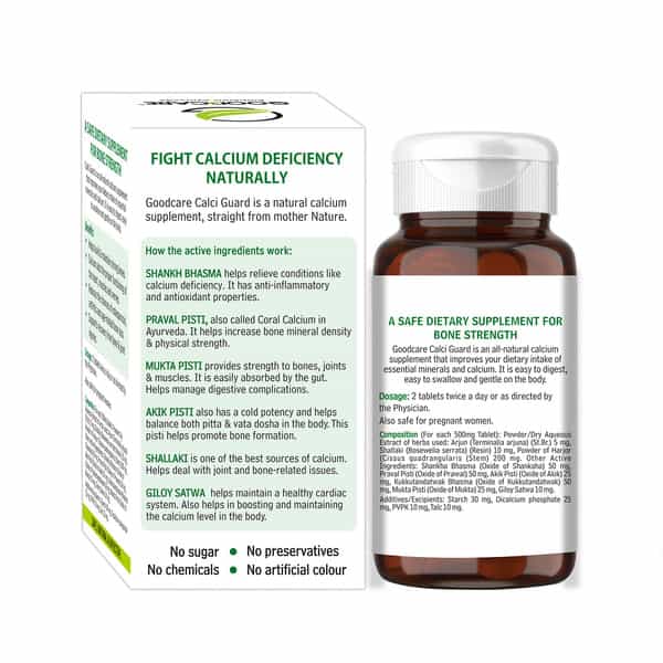 Goodcare Calci Guard Tablets | Maintains Optimal Bone Health | Strength & Joint Muscles