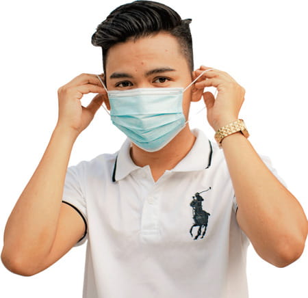 Advind Healthcare Non- Woven Disposable 3 Ply Surgical Mask With Melt Blown Fabric (Pack Of 100)