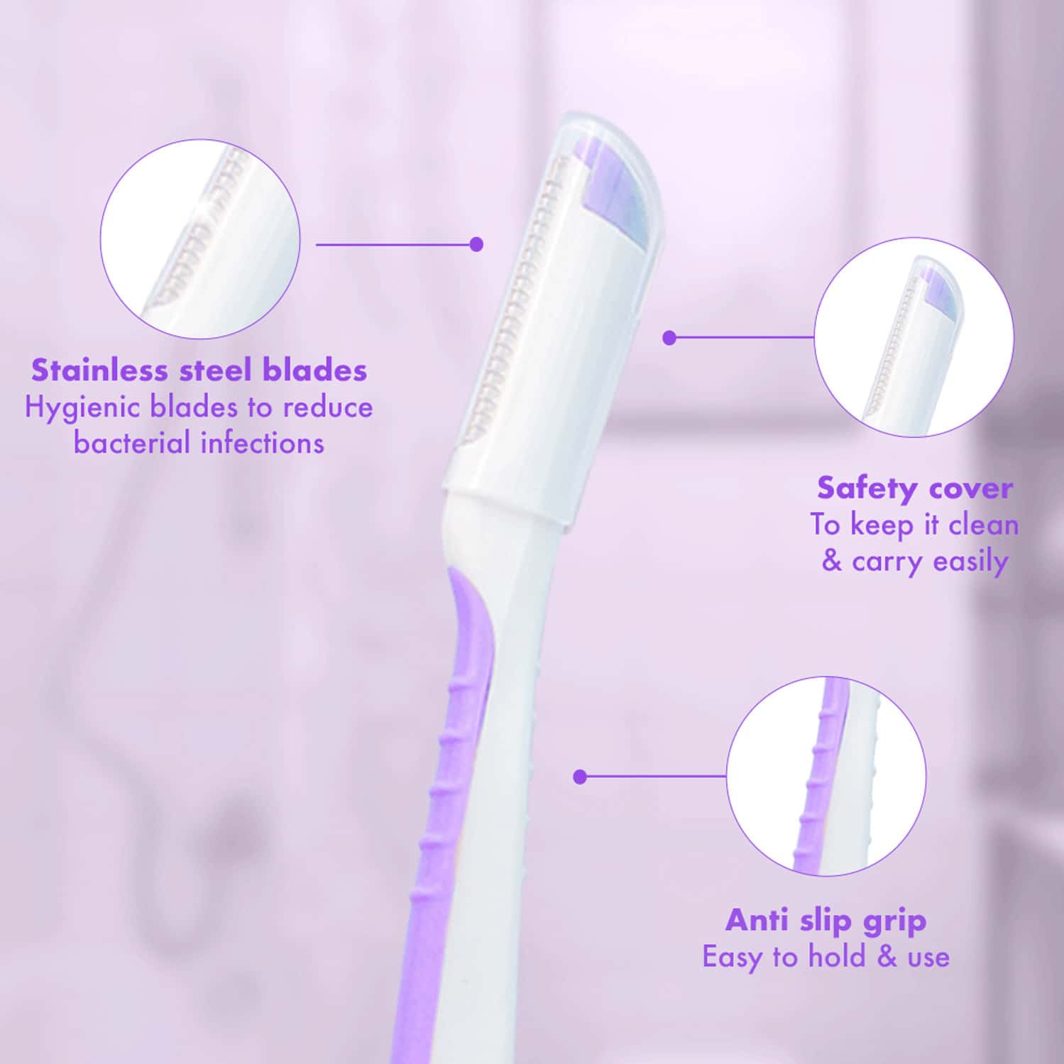 Buy BOMBAY SHAVING COMPANY FACE RAZOR FOR WOMEN FOR EASY & SAFE