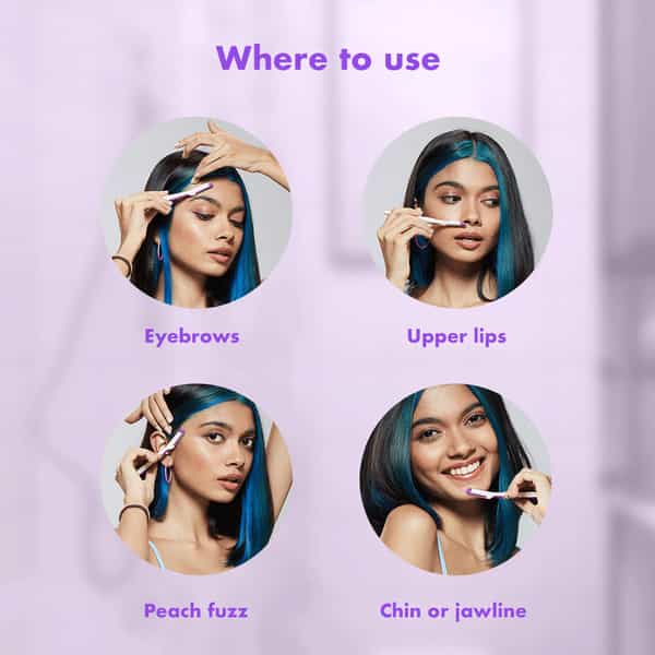Bombay Shaving Company Face Razor For Women | For Easy & Safe Facial Hair Removal (Pack Of 3)
