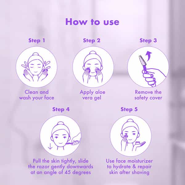 Bombay Shaving Company Face Razor For Women | For Easy & Safe Facial Hair Removal (Pack Of 3)