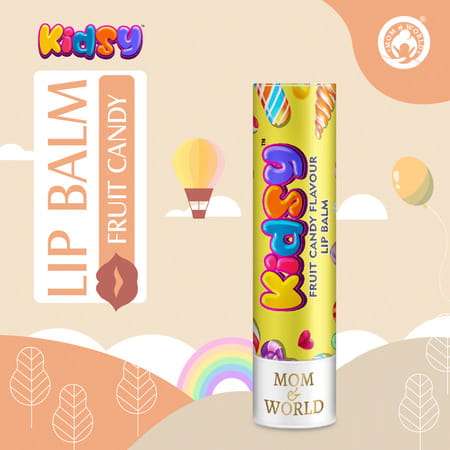 Mom & World Kidsy Natural Fruit Candy Lip Balm + Kidsy Natural Marshmallow Lip Balm 9 G