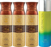 Ajmal 3 Wisal Dhahab For Men And 1 Distraction For Men & Women Deodorants Each 200Ml Combo Pack Of 4