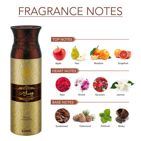 Ajmal 3 Wisal Dhahab For Men And 1 Distraction For Men & Women Deodorants Each 200ml Combo Pack Of 4