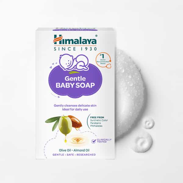 Himalaya Gentle Baby Soap|100% Natural Almond & Olive Oil |No Post Bath Dryness Buy 3 Get 1 Free 75G