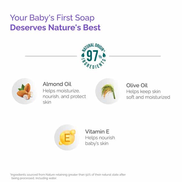 Himalaya Gentle Baby Soap|100% Natural Almond & Olive Oil |No Post Bath Dryness Buy 3 Get 1 Free 75G