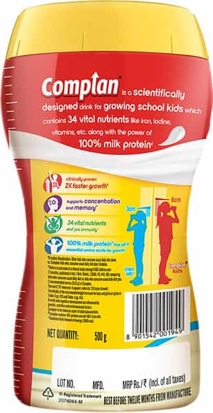 Complan Nutrition Drink Creamy Classic 500G Jar