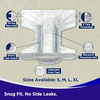 Friends Easy Adult Diapers Tape Style Core 10 Count Large Waist Size 96.52 - 152.40 Cm (38-60 Inch)