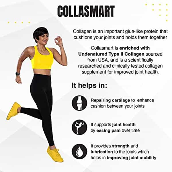 Collasmart Uc-Ii Undenatured Type Ii Collagen Capsules | 90 Capsules (Pack Of 2 X 45 Capsules) |