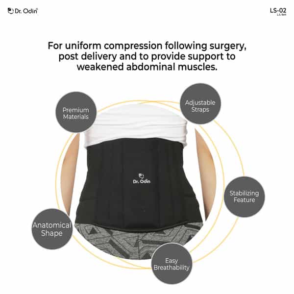 Dr. Odin Ls Belt Sco Premium | Superior Lumbar And Sacral Support | Discreet Design | Small