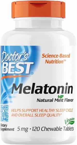 Doctor's Best Melatonin Chewable Tablets | 120 Count