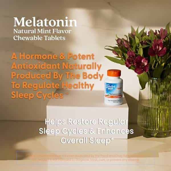 Doctor's Best Melatonin Chewable Tablets | 120 Count