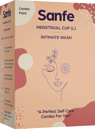 A Perfect Self-Care Combo(Sanfe Large Menstrual Cup + Intimate Wash 100 Ml)
